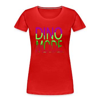 boys dino funny sayings geek sayings - Frauen Premium Bio T-Shirt - Rot - Vorne - Mia (176cm)