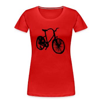 Fahrrad Gekritzel Fahrräder Radfahren Vektor 4 - Frauen Premium Bio T-Shirt - Rot - Vorne - Mia (176cm)