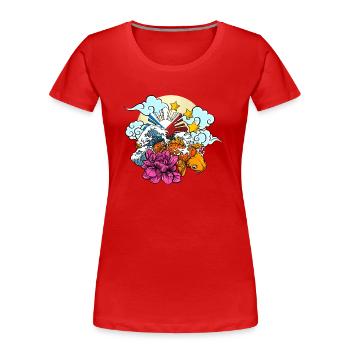 Philippines Filipino Japan Flag I Gift - Women's Premium Organic T-Shirt - red - Front - Mia (176cm)