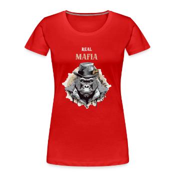 Die wahre Mafia - Frauen Premium Bio T-Shirt - Rot - Vorne - Mia (176cm)