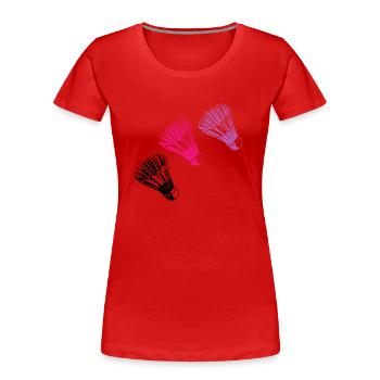 federball - Frauen Premium Bio T-Shirt - Rot - Vorne - Mia (176cm)