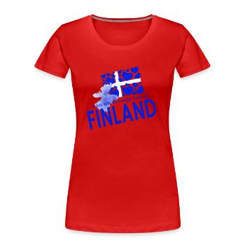 Finnland Finland - Women's Premium Organic T-Shirt - red - Front - Mia (176cm)