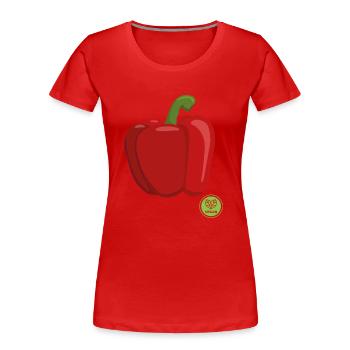 Paprika - Frauen Premium Bio T-Shirt - Rot - Vorne - Mia (176cm)