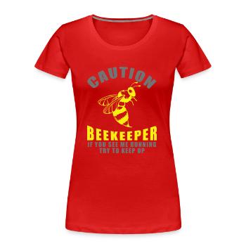 Imker Bienenzüchter Honig - Frauen Premium Bio T-Shirt - Rot - Vorne - Mia (176cm)