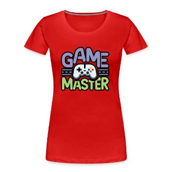 Game master - T-shirt bio Premium Femme - rouge - Devant - Mia (176cm)