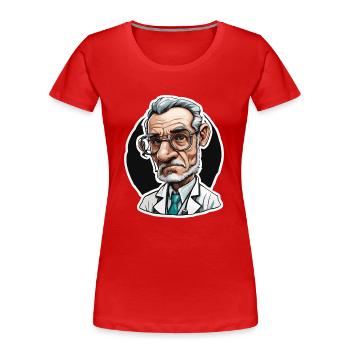 Médecin / professionnel de la santé / médecin / profession / spécialiste - T-shirt bio Premium Femme - rouge - Devant - Mia (176cm)