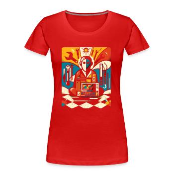 Cooles Techniker Kunst Geschenk - Frauen Premium Bio T-Shirt - Rot - Vorne - Mia (176cm)
