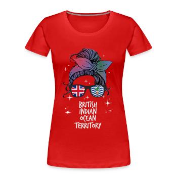 British Indian Ocean Territory - Women's Premium Organic T-Shirt - red - Front - Mia (176cm)
