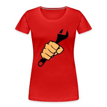 Fist Wrench - Women's Premium Organic T-Shirt - red - Front - Mia (176cm)