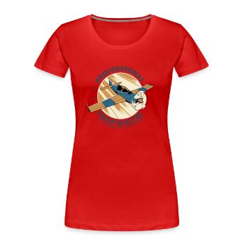 Pets nucléaires, Crop Duster blagues drôles de pet w / - T-shirt bio Premium Femme - rouge - Devant - Mia (176cm)