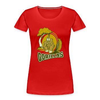 Gorilla - Frauen Premium Bio T-Shirt - Rot - Vorne - Mia (176cm)