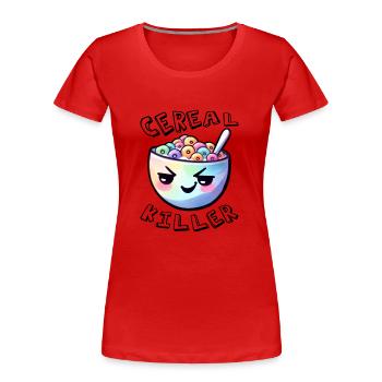 Tueur de céréales - T-shirt bio Premium Femme - rouge - Devant - Mia (176cm)