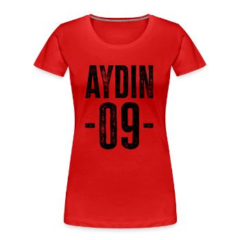 Aydın 09 – Stolz auf die Ägäisregion - Frauen Premium Bio T-Shirt - Rot - Vorne - Mia (176cm)