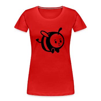 Biene - Frauen Premium Bio T-Shirt - Rot - Vorne - Mia (176cm)