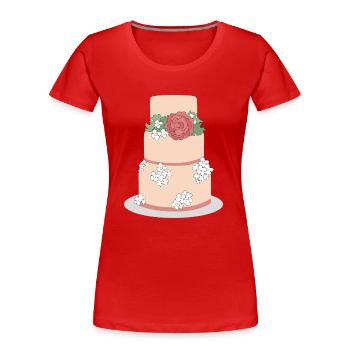 Torte - Frauen Premium Bio T-Shirt - Rot - Vorne - Mia (176cm)