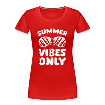 Ambiance estivale uniquement - T-shirt bio Premium Femme - rouge - Devant - Mia (176cm)