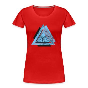 AD Triangle Black - Women's Premium Organic T-Shirt - red - Front - Mia (176cm)