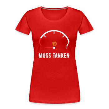 Bier Tanken - Frauen Premium Bio T-Shirt - Rot - Vorne - Mia (176cm)
