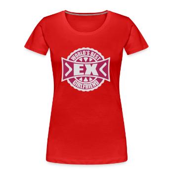 World's Best Ex Girlfriend - Women's Premium Organic T-Shirt - red - Front - Mia (176cm)