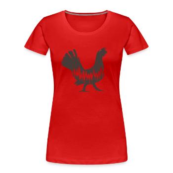 Auerhahn - Frauen Premium Bio T-Shirt - Rot - Vorne - Mia (176cm)