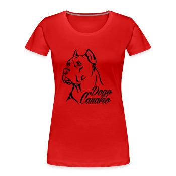 Dogo Canario - Frauen Premium Bio T-Shirt - Rot - Vorne - Mia (176cm)