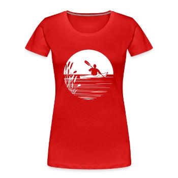 Pagayeurs - T-shirt bio Premium Femme - rouge - Devant - Mia (176cm)