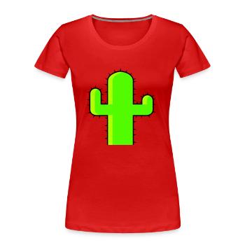 Cactus Épines Cactus du désert Cactus frais - T-shirt bio Premium Femme - rouge - Devant - Mia (176cm)
