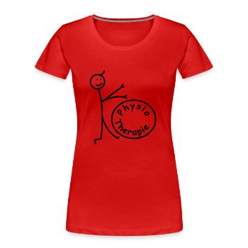 rouleaux de physiothérapie - T-shirt bio Premium Femme - rouge - Devant - Mia (176cm)
