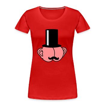 Sir Ass With Ears - Women's Premium Organic T-Shirt - red - Front - Mia (176cm)