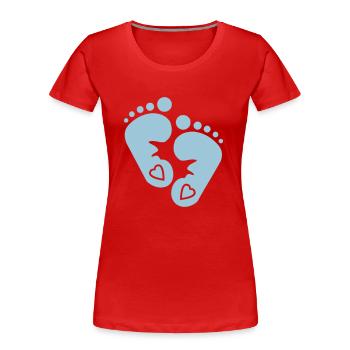 Baby - Frauen Premium Bio T-Shirt - Rot - Vorne - Mia (176cm)