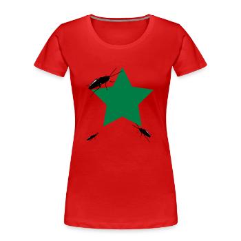 vote_for - Frauen Premium Bio T-Shirt - Rot - Vorne - Mia (176cm)