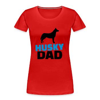 Husky - Frauen Premium Bio T-Shirt - Rot - Vorne - Mia (176cm)