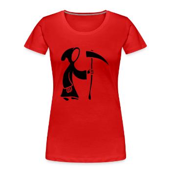 Tod mit Sense Comic Cartoon - Frauen Premium Bio T-Shirt - Rot - Vorne - Mia (176cm)