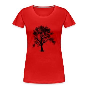Tree - Women's Premium Organic T-Shirt - red - Front - Mia (176cm)