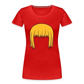 Anime Blonde Bobfrisur Bob - Frauen Premium Bio T-Shirt - Rot - Vorne - Mia (176cm)