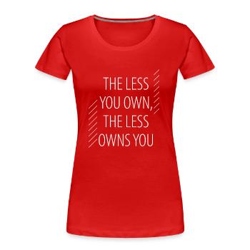 Minimalism - Women's Premium Organic T-Shirt - red - Front - Mia (176cm)