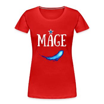 MAGE JDR SORTILEGE PERSONNAGE - T-shirt bio Premium Femme - rouge - Devant - Mia (176cm)