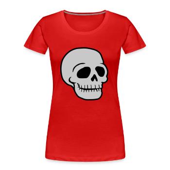 Sympathique Comic Skull Skull - T-shirt bio Premium Femme - rouge - Devant - Mia (176cm)