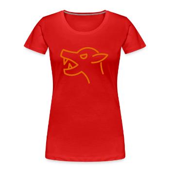 Werwolf - Frauen Premium Bio T-Shirt - Rot - Vorne - Mia (176cm)