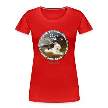 Whisky dictons jeu de mots single maltais - T-shirt bio Premium Femme - rouge - Devant - Mia (176cm)