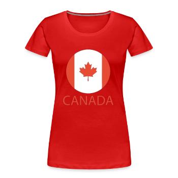 Canada - Women's Premium Organic T-Shirt - red - Front - Mia (176cm)