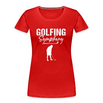 Golfer Golfing Vintage Golf Masters Golfspieler - Frauen Premium Bio T-Shirt - Rot - Vorne - Mia (176cm)