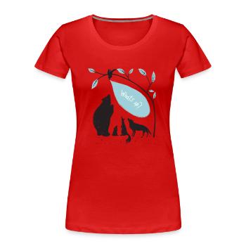 Tiere - Frauen Premium Bio T-Shirt - Rot - Vorne - Mia (176cm)