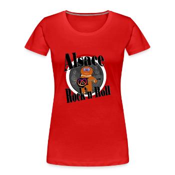 Elsässer Rock'n'Roll - Frauen Premium Bio T-Shirt - Rot - Vorne - Mia (176cm)