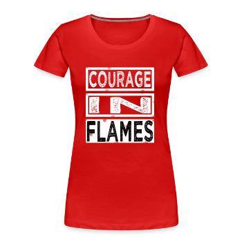 humour, bravoure, dictons drôles, bouée de sauvetage, citation - T-shirt bio Premium Femme - rouge - Devant - Mia (176cm)