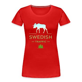 Suède Suède Scandinavie Pays nordiques Viking Europe - T-shirt bio Premium Femme - rouge - Devant - Mia (176cm)