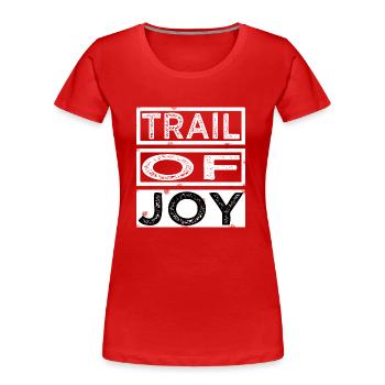 blissful joy finding bliss ultimate bliss - Frauen Premium Bio T-Shirt - Rot - Vorne - Mia (176cm)