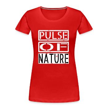 funny sayings birthday wilderness discovery - Frauen Premium Bio T-Shirt - Rot - Vorne - Mia (176cm)