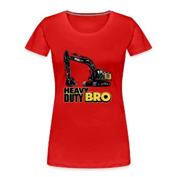 Schwerlastbetrieb - Frauen Premium Bio T-Shirt - Rot - Vorne - Mia (176cm)