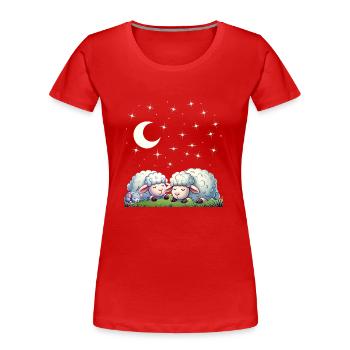 Guten Nacht - Träumen erlaubt - Frauen Premium Bio T-Shirt - Rot - Vorne - Mia (176cm)